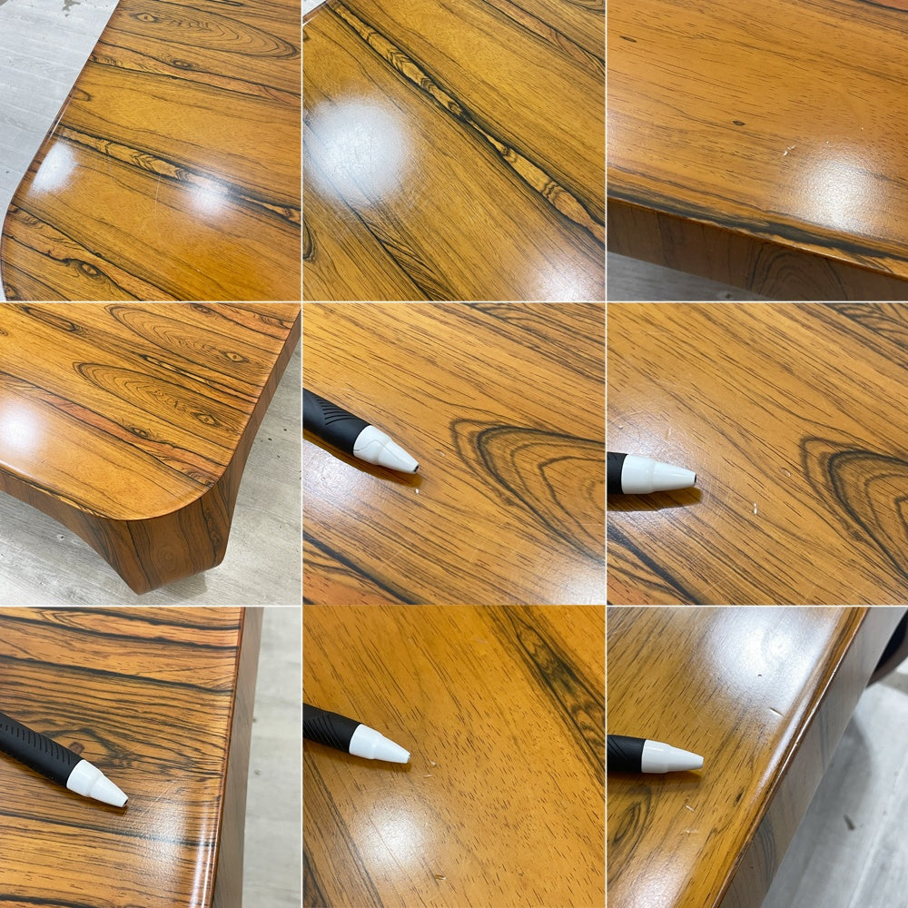 天童木工 TENDO ブラジリアンローズウッド材 座卓 ローテーブル W140cm 剣持勇 グッドデザイン賞受賞 ジャパニーズモダン 希少 ●