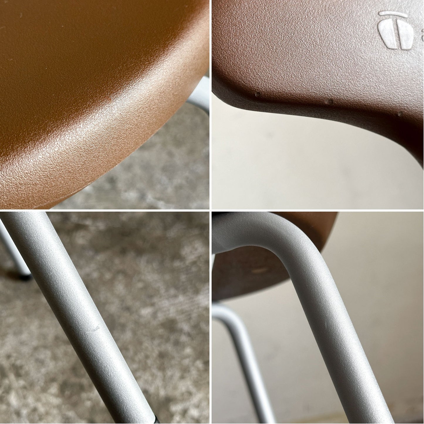 アーユル・チェア ayur-chair スツールタイプ ダイニングチェア SH49 ダイニングチェア ブラウン 四本脚 姿勢矯正 健康椅子 美品 ■