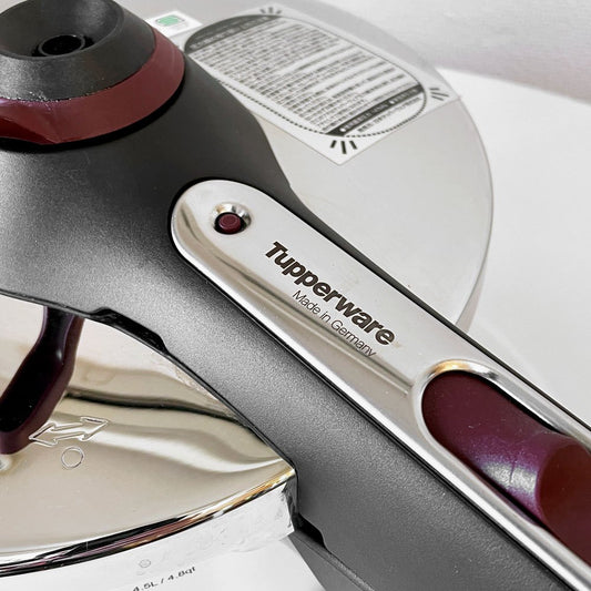 タッパーウェア Tupperware 圧力鍋 Pressure Cooker 4.5L すのこ 三脚付き ステンレス ドイツ製 定価 45,000円 ◎