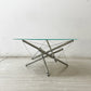 カッシーナイクスシー Cassina ixc. 713 Table ローテーブル センターテーブル クリア×ホワイトガラス ラウンド Φ89cm テオドール・ワッデル Theodore Waddell 廃番 ガラス交換品 ●