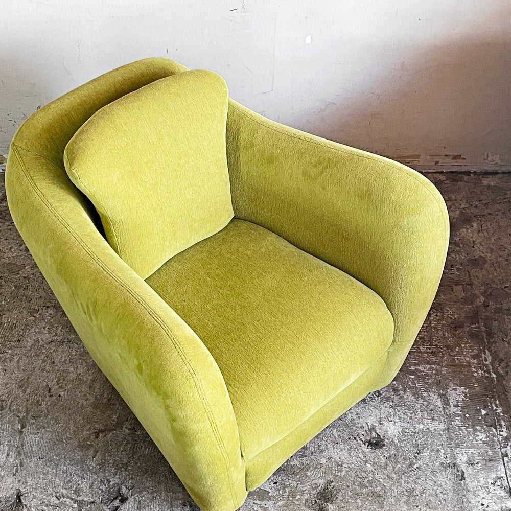 イデー IDEE ミニミラーアームチェア MINI MILLER ARM CHAIR パーソナルチェア シングルソファ ファブリック グリーン ライム ■