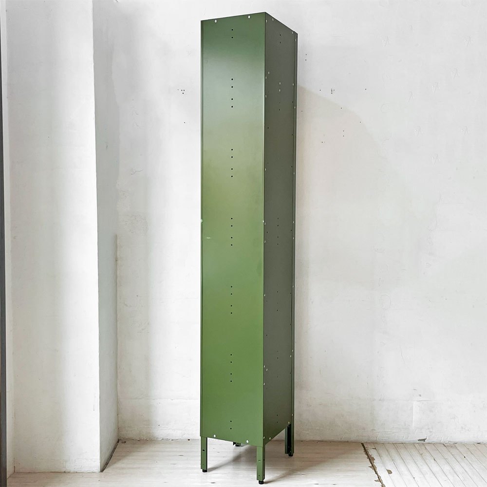 WHOLE EQUIPMENT CATALOG ジェネラルスチールロッカー シングル カーキ スチールキャビネット インダストリアル 店舗什器 廃盤 ★