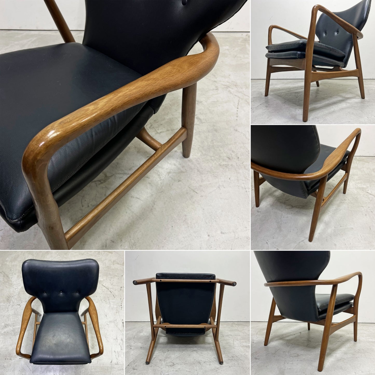 ポートランドファニチャー  Portland Furniture マンティスチェア The Mantis Chair PVCレザー 1Pソファ ミッドセンチュリー 木製フレーム  ●