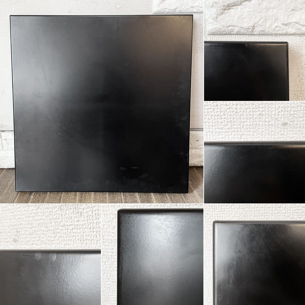 ヘイ HAY トレイテーブル TRAY TABLE COFFEE SIDE TABLE コーヒーサイドテーブル センターテーブル ブラック スクエア W60cm デンマーク 北欧家具 定価￥52,800- ◎