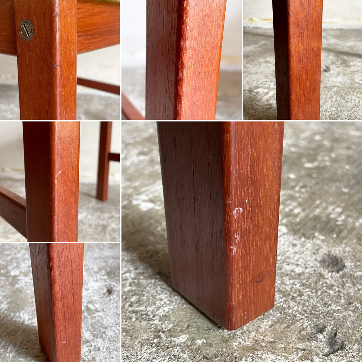 北欧ビンテージ Scandinavia Vintage スツール オットマン ファブリック マスタードカラー 座面張り替え済み H45cm 北欧家具 ■