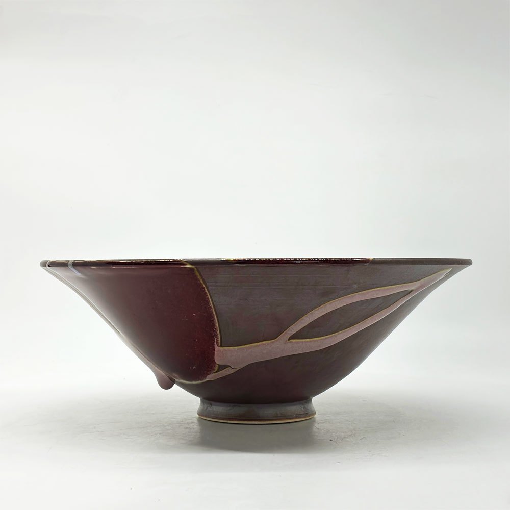 Orcas Island Pottery デコレーションボウル 陶器 アート Φ24.5cm Matthew Patton アメリカ ●