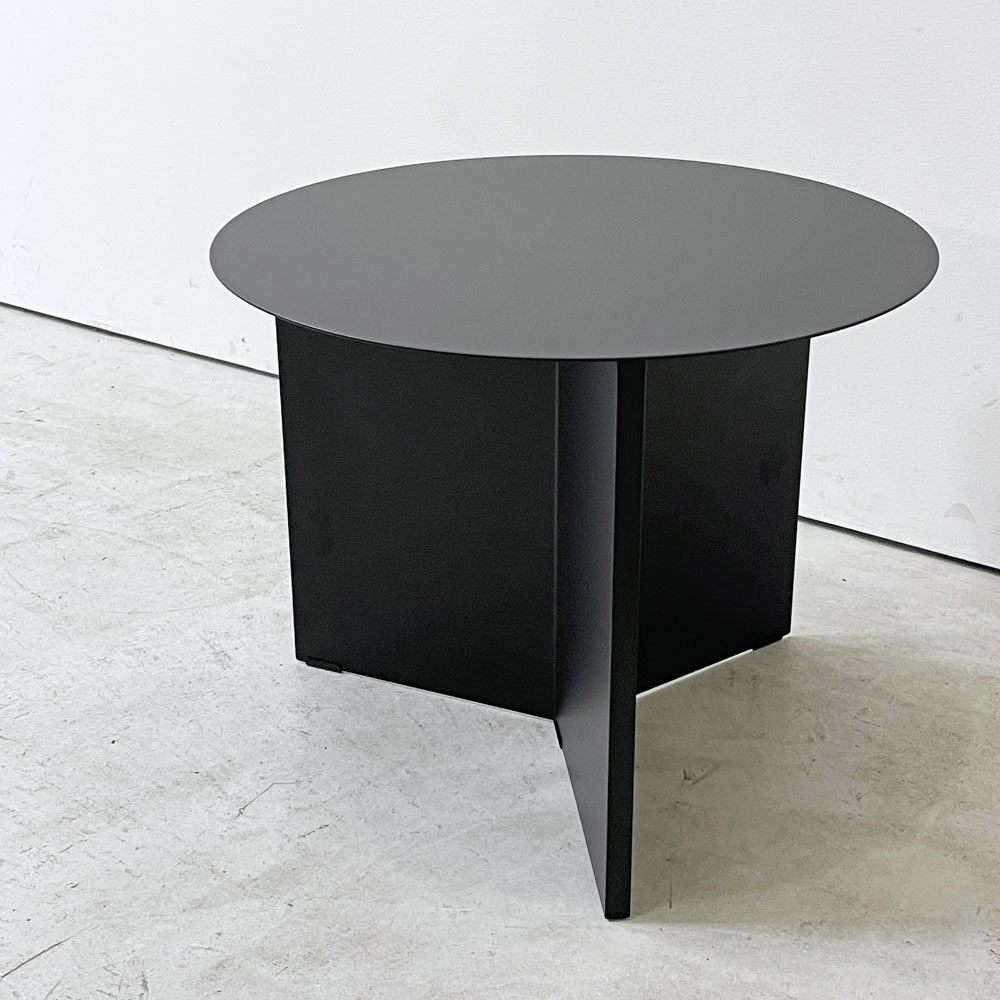 ヘイ HAY スリットテーブル ラウンド SLIT TABLE ROUND Φ45cm サイドテーブル スチール ブラック 北欧 デンマーク モダン ●