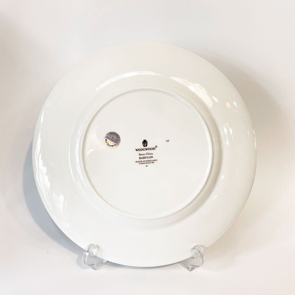 ウェッジウッド WEDGWOOD バビロン BABYLON ディナープレート 6枚セット Bone China 壺マーク 廃盤 26.5ｃｍ ★