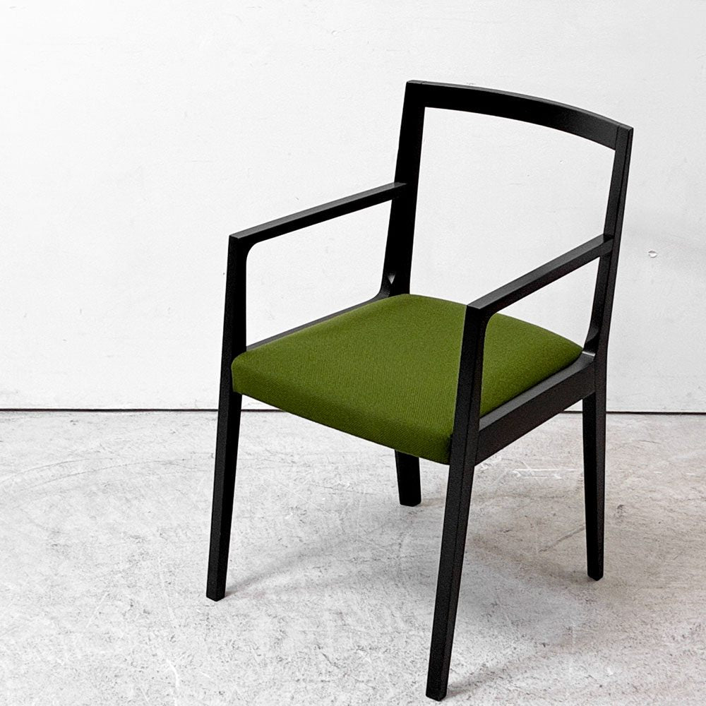 カッシーナイクスシー Cassina ixc. イーストバイイーストウエスト East by Eastwest ジャスミン JASMIN アームチェア ダイニングチェア ブラック グリーン ファブリック 座面張替 A ●