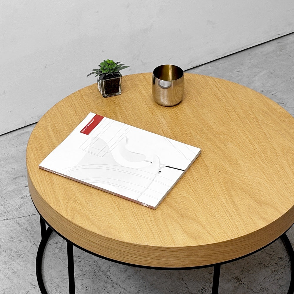 イデー IDEE ディバンコ DIVANCO ローテーブル コーヒーテーブル ラウンド オーク材 スチール ナチュラルモダン 定価￥59,900- ●