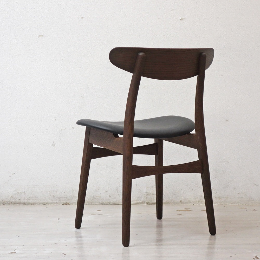 カールハンセン＆サン Carl Hansen & Son CH30P ダイニングチェア オーク材 スモークオイル レザーシート ハンス・J・ウェグナー 北欧家具 ●