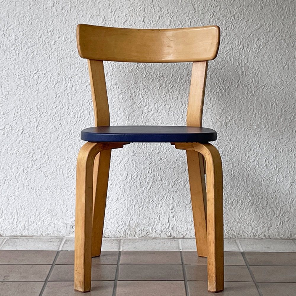 アルテック artek チェア 69 Chair 69 ダイニングチェア バーチ材 ビニールレザー ビンテージ アルヴァ・アアルト フィンランド 北欧家具 A ◇