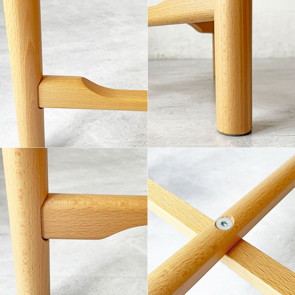 無印良品 MUJI ブナ材 サイドテーブル ラウンド ナチュラル シンプルデザイン H42cm 廃番 ★