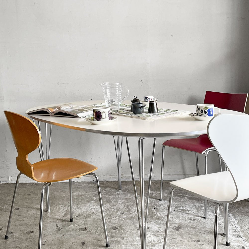 フリッツハンセン Fritz Hansen スーパー楕円 Bテーブル ダイニングテーブル B612 W150×D100cm ピート・ヘイン アルネ・ヤコブセン 北欧家具 ■