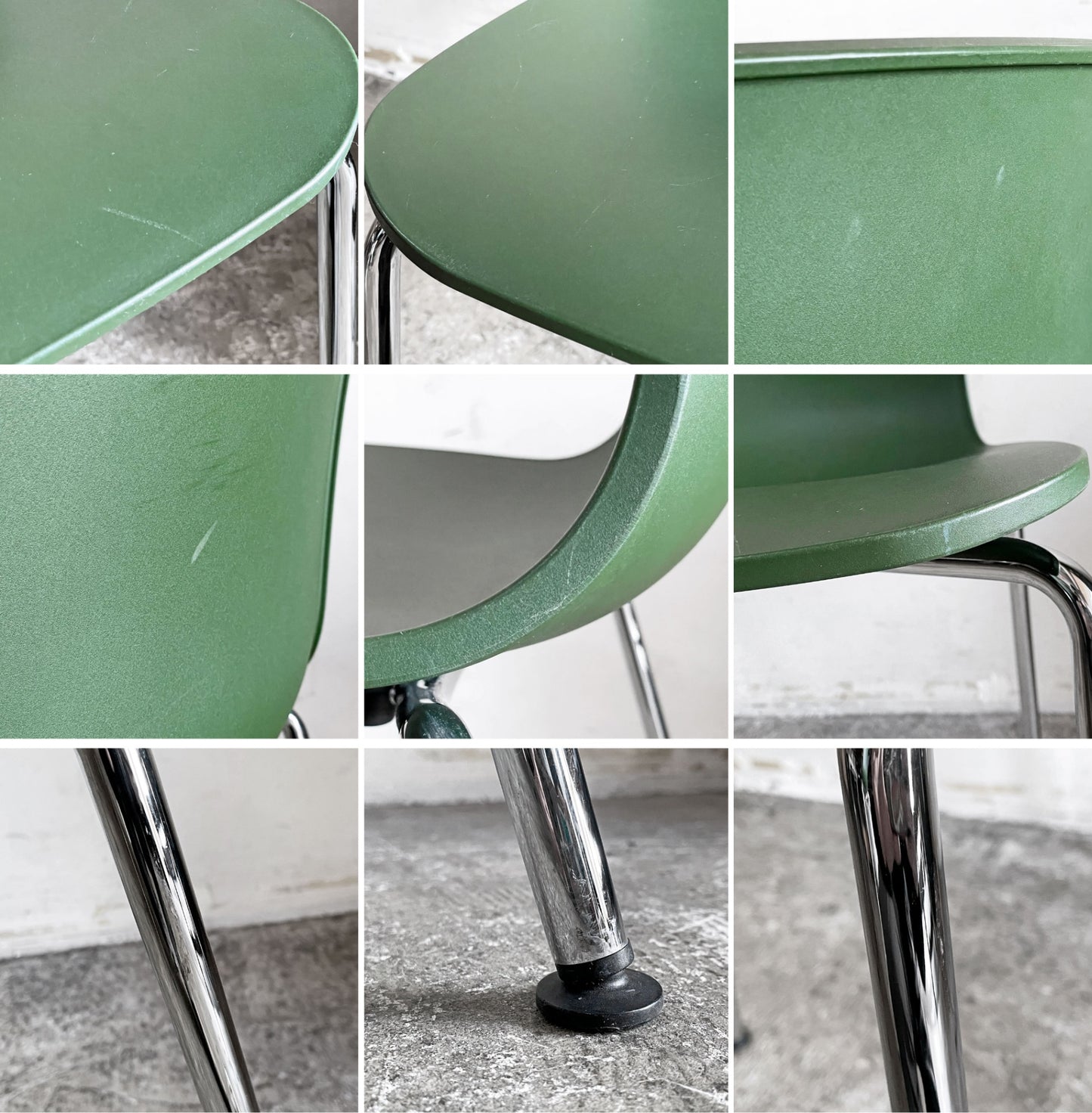 ヴィトラ vitra ハルチューブ HAL Tube サイドチェア ダイニングチェア スタッキング グリーン ジャスパー・モリソン B ■