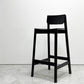 モダンデザイン Modern Design カウンターチェア ハイチェア ハイスツール オーク材 ブラック塗装 B ●