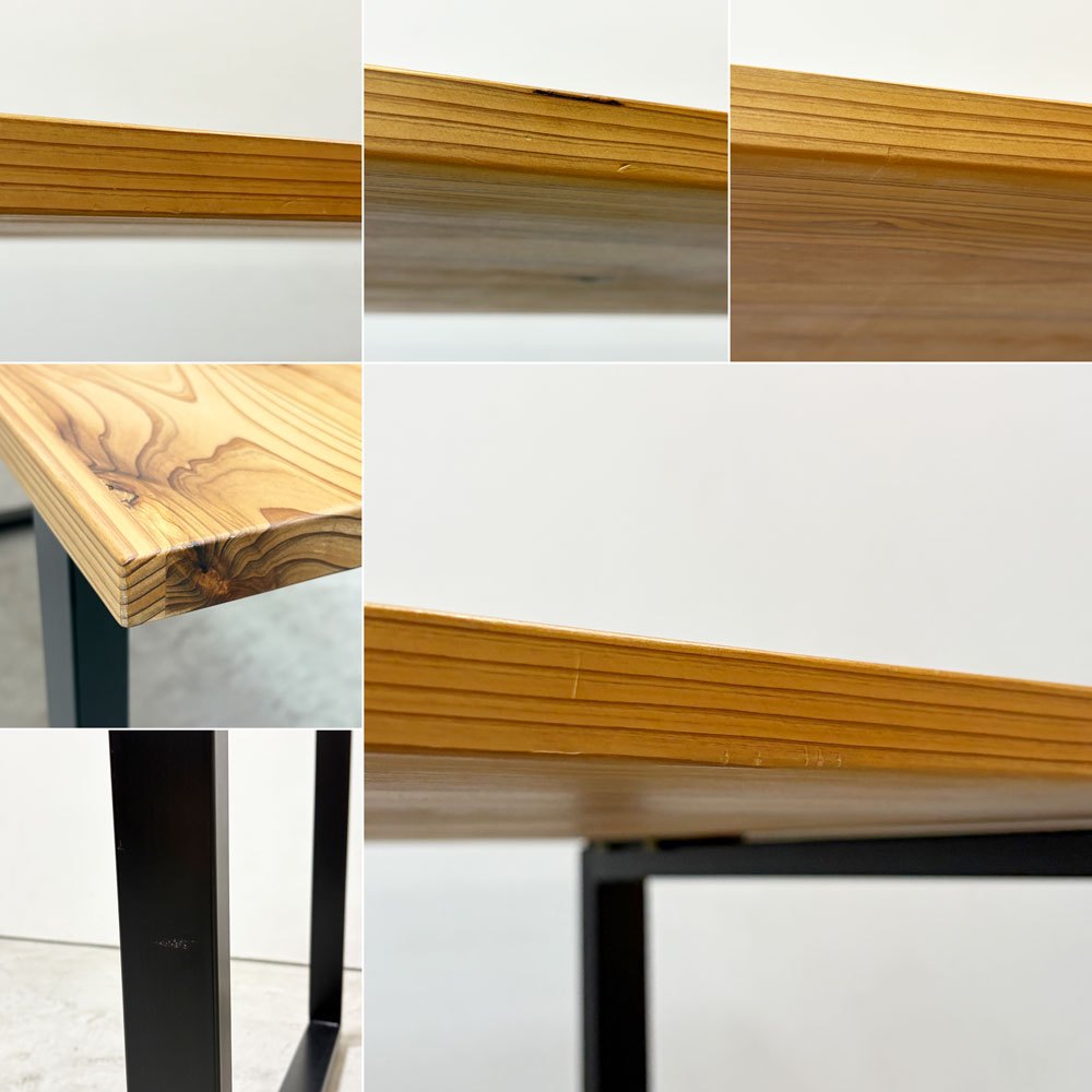 かなでもの KANADEMONO ザ・テーブル THE TABLE デスク ダイニングテーブル W140cm 杉無垢材天板 ウレタン塗装 スクエアレッグ 参考定価 ￥59,800- ●