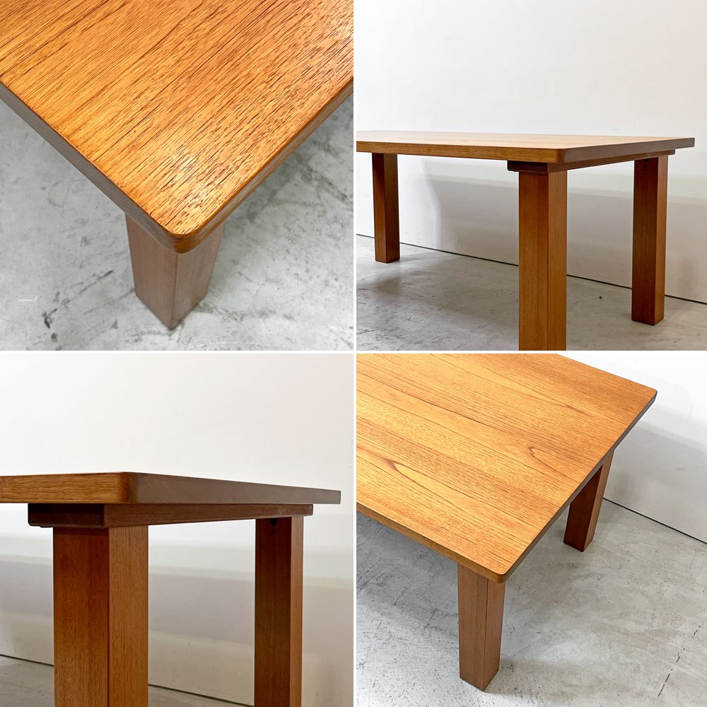 日田工芸 Hita Craft チーク 無垢集成材 伊勢丹オリジナル ダイニングテーブル 角脚 ジャパンビンテージ W165cm ●