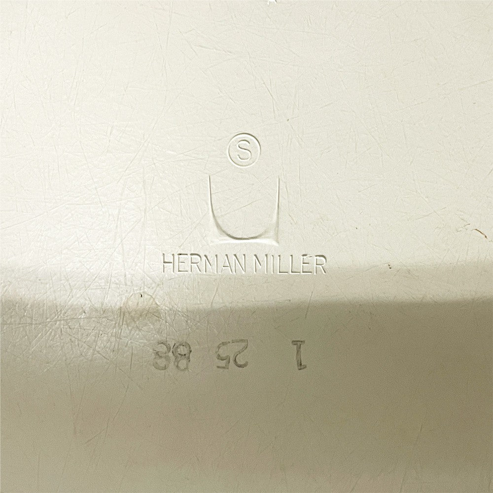 ハーマンミラー Herman Miller サイドシェルチェア セカンド 2nd ビンテージ アプホルスター スクールベース スタッキングベース 肘掛けテーブル付 イームズ ミッドセンチュリー G ●