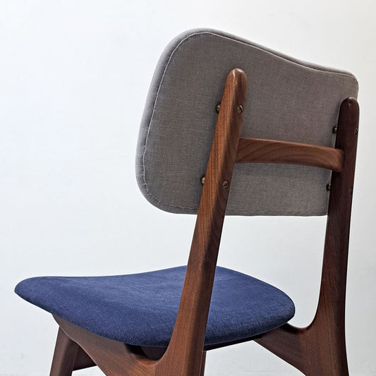 ボルティンゲ・ストールファブリック Boltinge Stolefabrik model.74 ダイニングチェア チーク材 ファブリック デンマーク 北欧ビンテージ ●