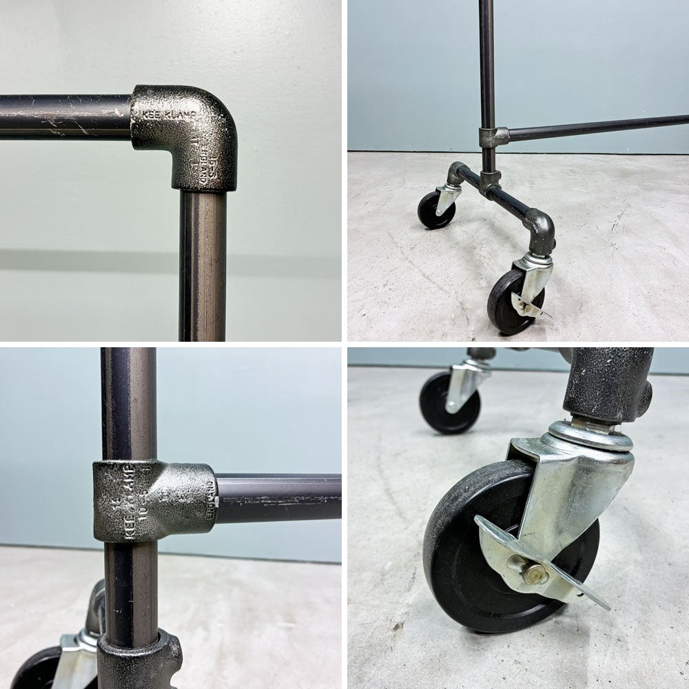 インダストリアルデザイン Industrial Design ハンガーラック 水道管パイプ ガス管 オーダー品 キャスター付き 店舗什器 ◎