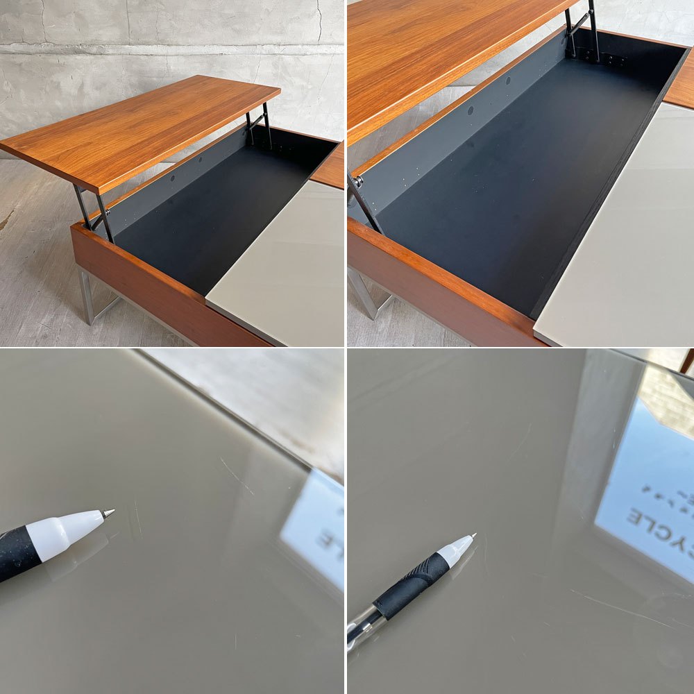 ボーコンセプト BoConcept シヴァ Chiva コーヒーテーブル ガラス×ウォールナット 天板リフトアップ 収納スペース付 オッカ OCCA 北欧モダン デンマーク ♪