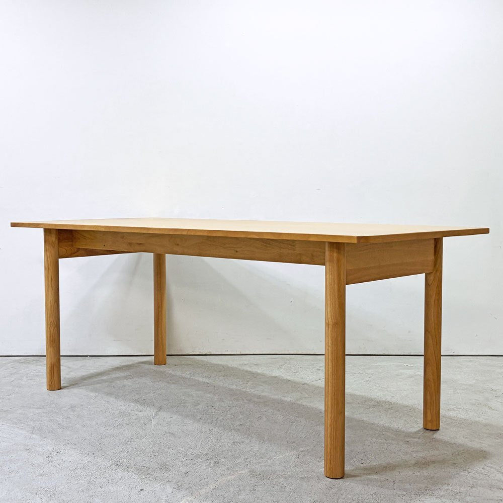 無印良品 MUJI 木製テーブル ダイニングテーブル ラバーウッド材 Ｗ180cm ナチュラルデザイン 参考定価￥59,900- ●