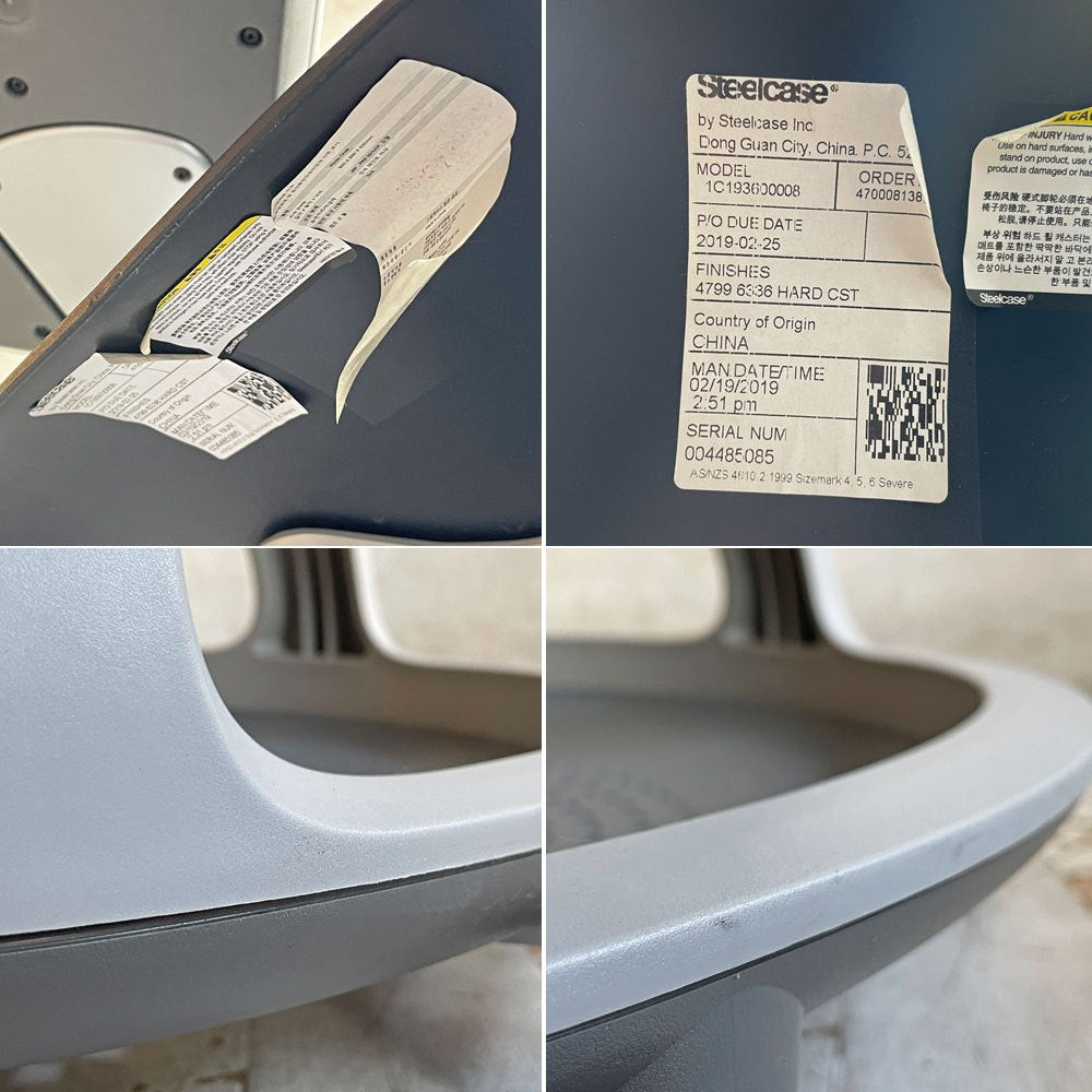 スチールケース Steelcase ノード Node オフィスチェア サイドテーブル付 ♪