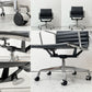 ハーマンミラー Herman Miller アルミナムグループ マネジメントチェア 本革 ブラック 回転式昇降 5本脚 キャスター付 C&R イームズ ●