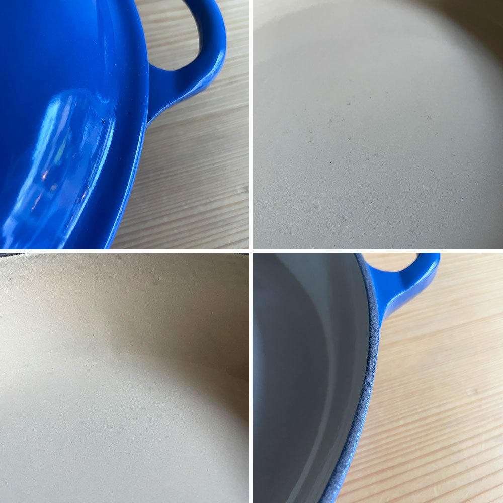 ルクルーゼ LE CREUSET ビュッフェキャセロール 26cm 両手鍋 鋳物 ハーモニックブルー フランス 廃番 ♪