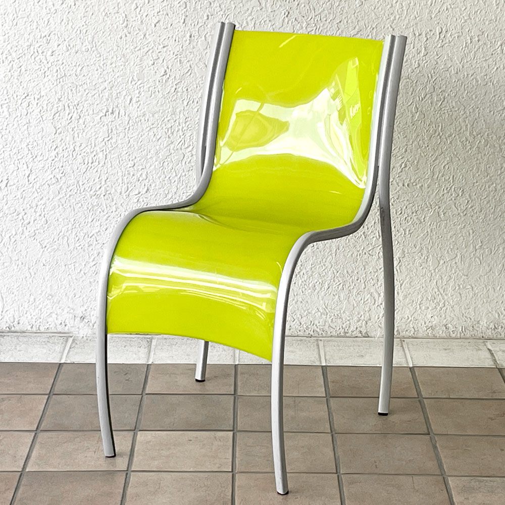 カルテル Kartell FPE chair スタッキングチェア ダイニングチェア アルミ ポリプロピレン グリーン ロンアラッド イタリアモダン 廃番 ◇