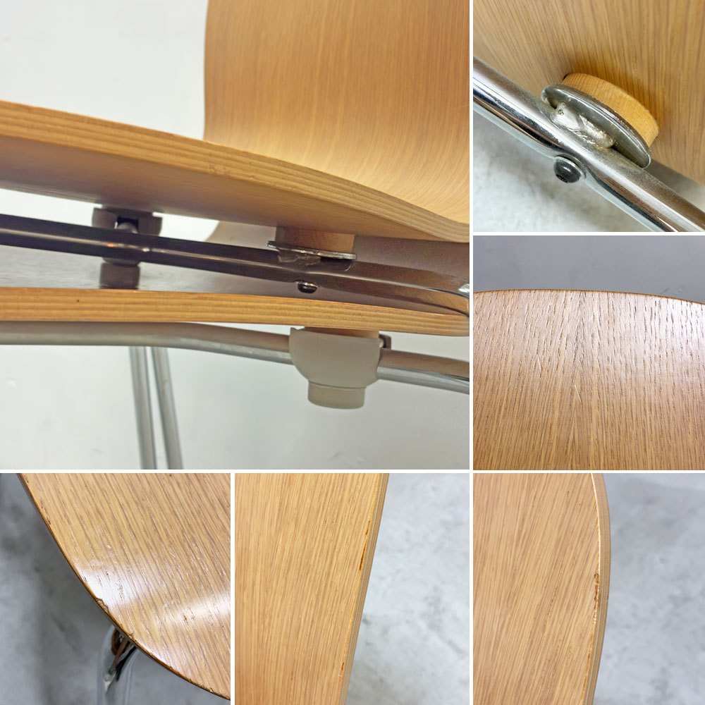 カッペリーニ Cappellini テイト TATE スタッキングチェア プライウッド ジャスパー・モリソン ナチュラルカラー 店舗什器 イタリア 現状品 ●