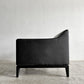 タイム＆スタイル TIME & STYLE エドワード Edward seamless sofa シームレスソファ 1人掛け ラウンジチェア 本革 ブラックレザー タモ材 廃番 B 〓