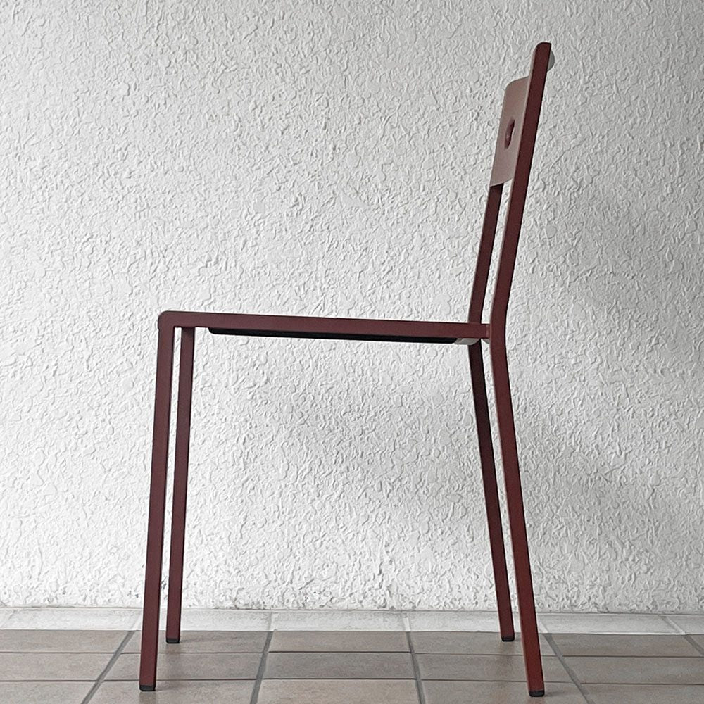 ヘイ HAY バルコニーチェア BALCONY CHAIR 屋外用 ダイニングチェア アームレス スタッキング スチール アイアンレッド 北欧 デンマーク 定価44,000円 A ◇