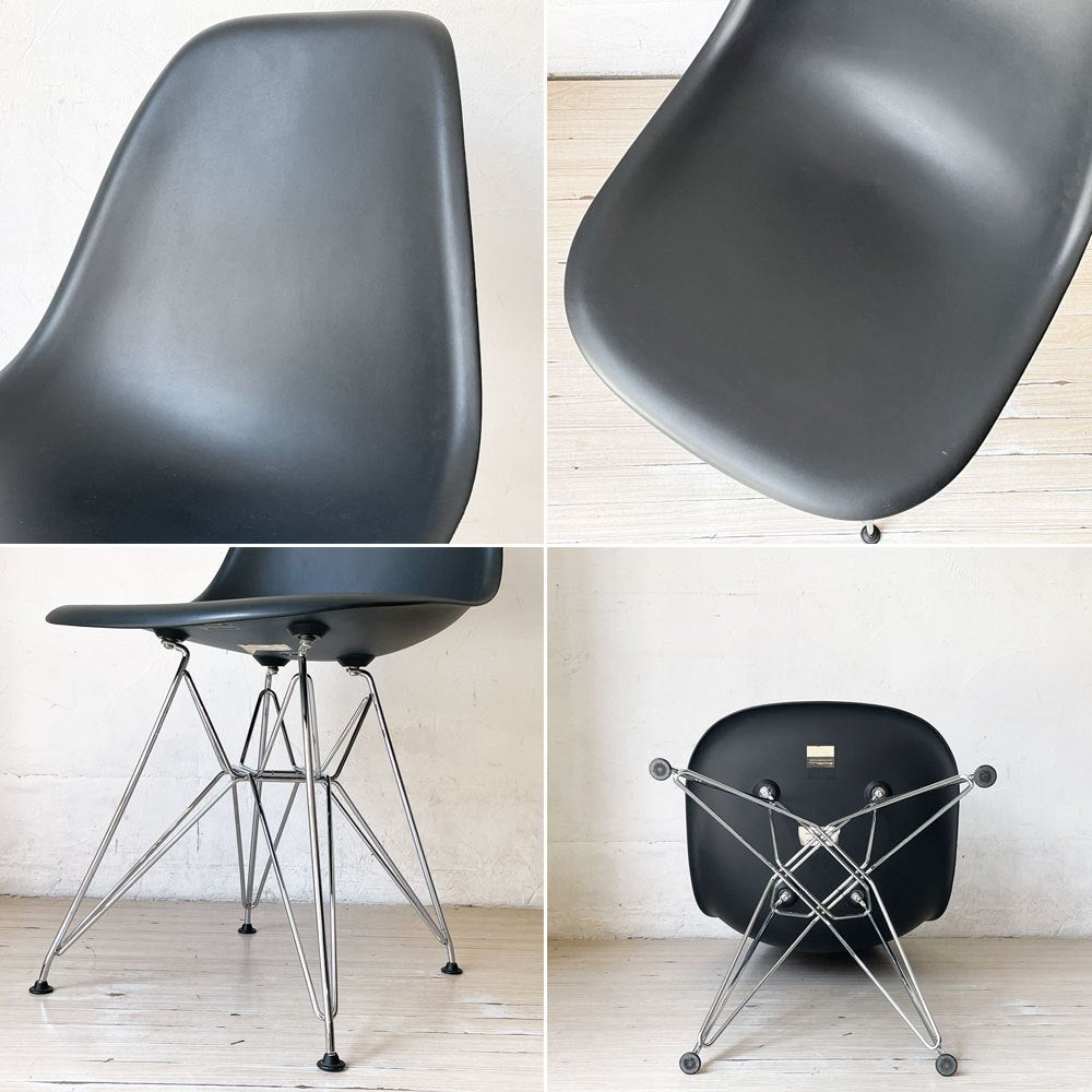 ハーマンミラー Herman Miller サイドシェルチェア ポリプロピレン製 ブラック エッフェルベース C&R イームズ ミッドセンチュリー A ★
