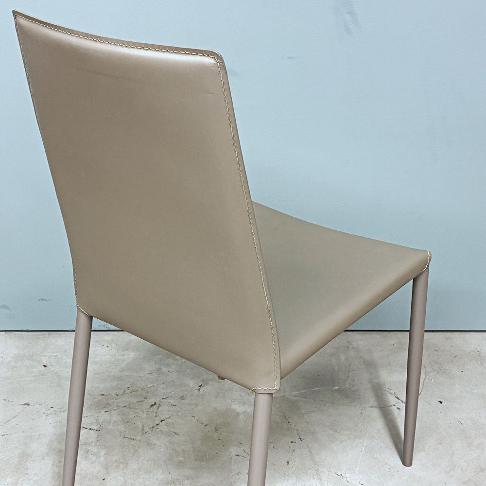 カリガリス Calligaris ボヘム BOHEME ダイニングチェア トープ 再生レザー ミニマル モダン イタリア  B ◎