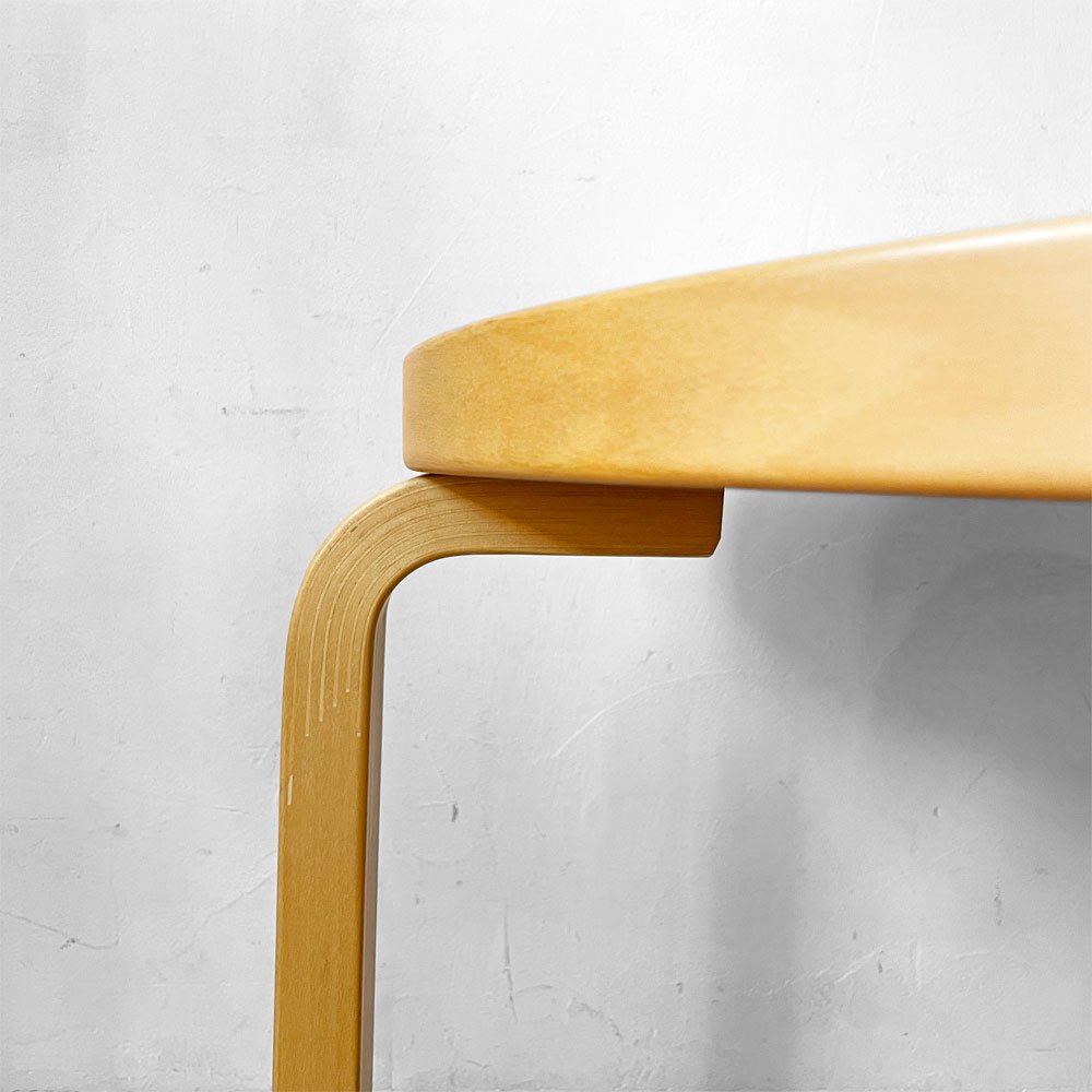 アルテック artek テーブル 90B TABLE ダイニングテーブル ホワイトラミネート天板 バーチ材 3本脚 アルヴァ・アアルト Alvar Aalto フィンランド ★