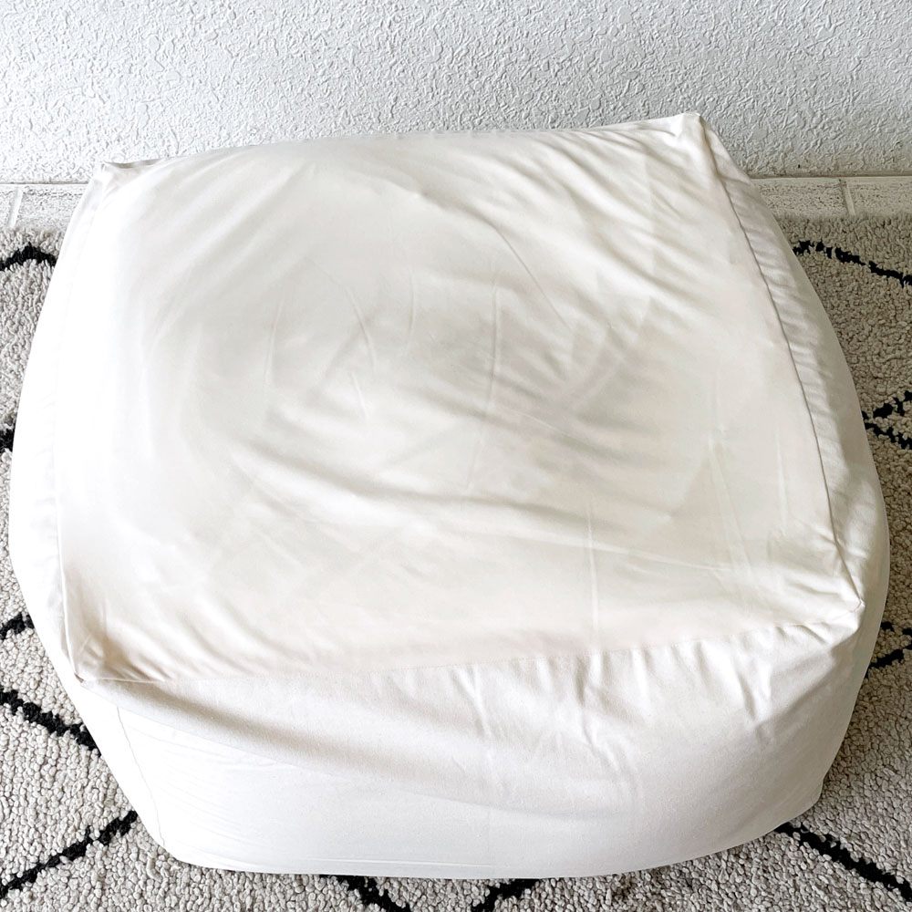 無印良品 MUJI 体にフィットするソファ ビーズクッション オフホワイト 定価15,980円 良品 A ◇