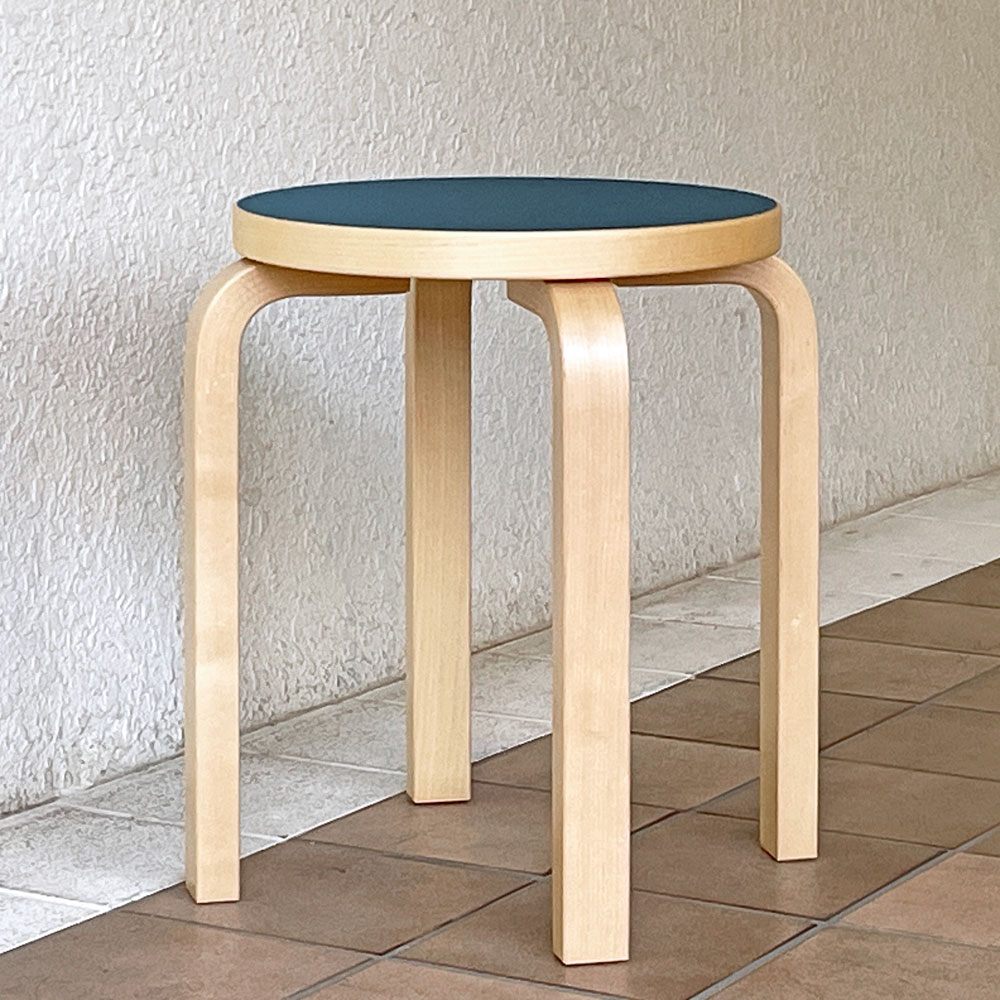 アルテック artek スツール Stool E60 4本脚 リノリウム ジーンズ 14 JEANS スコープ別注カラー 北欧家具 フィンランド ◇
