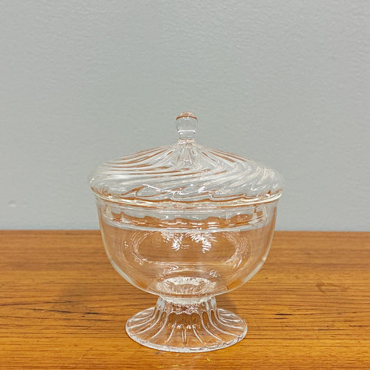 glass atelier えむに ガラス クリアの蓋物 蓋Flow 現代作家 B ◎
