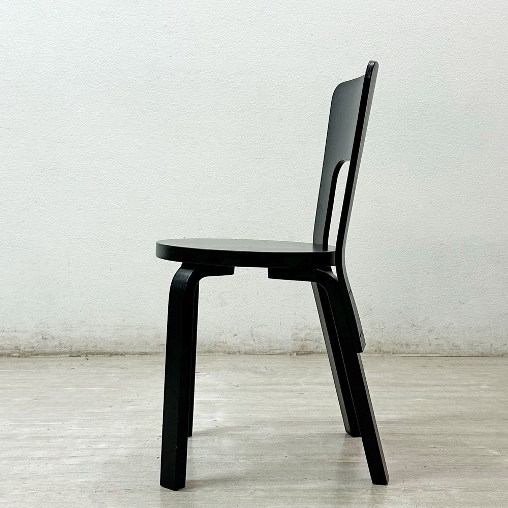 アルテック artek チェア 66 Chair 66 ダイニングチェア ブラックラッカー アルヴァ・アアルト 定価 ￥82,500- ●