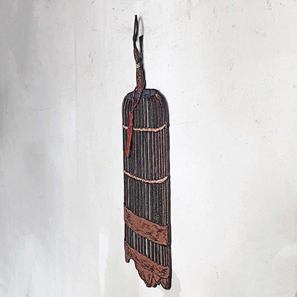 ママカロン ma.macaron 鳥籠 大 壁掛け ウォールアート 横振り刺繍 W22.5cm H42cm 刺繍作家 現代作家 ■