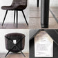 かなでもの Kanademono Elegant Velvet Box Stitch Chair ダイニングチェア ベロア ダークグレー B ◇