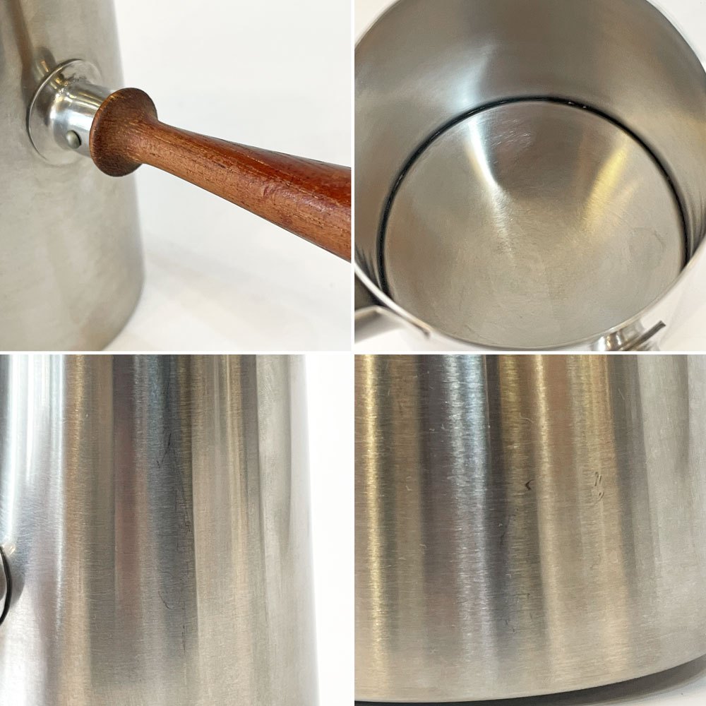 オールドホール Old Hall カムデン CAMDEN カフェオレポット 左右ペア ステンレス × チーク材 ロバート・ウェルチ 英国ビンテージ 旧J&Jウィギン ★