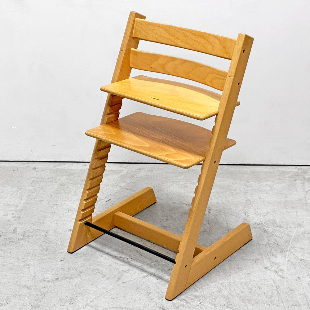 ストッケ STOKKE トリップトラップ TRIPP TRAPP ベビーチェア キッズチェア S/N4 ハーネス＆トレイ＆プラスチック背もたれ＆ガード付 ノルウェー 北欧家具 ●