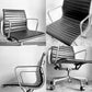 ハーマンミラー Herman Miller イームズアルミナムグループチェア マネージメントチェア アルミバフベース 回転式昇降 5本脚 キャスタータイプ 本革 イームズ ■