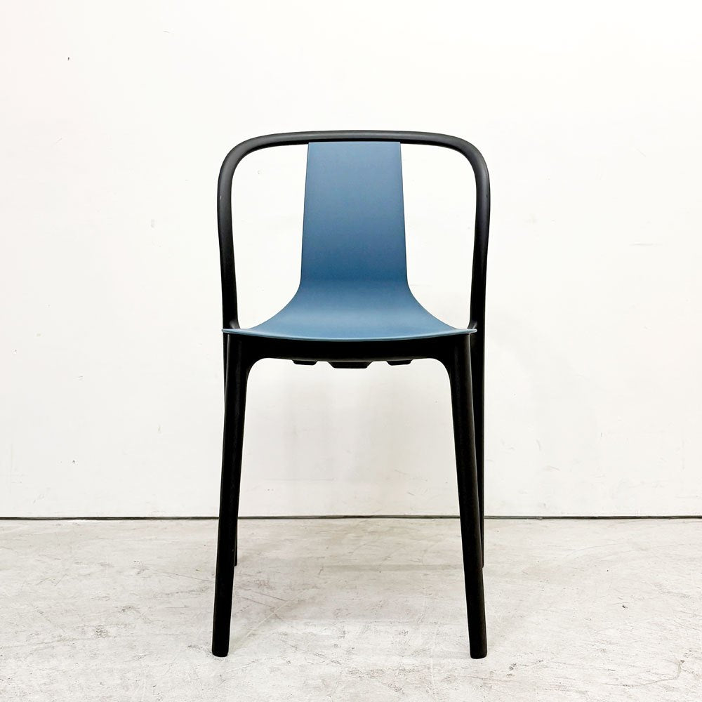 ヴィトラ Vitra ベルヴィルチェア Belleville Chair ダイニングチェア スタッキングチェア シーブルー ロナン & エルワン・ブルレック 4脚セット A ●