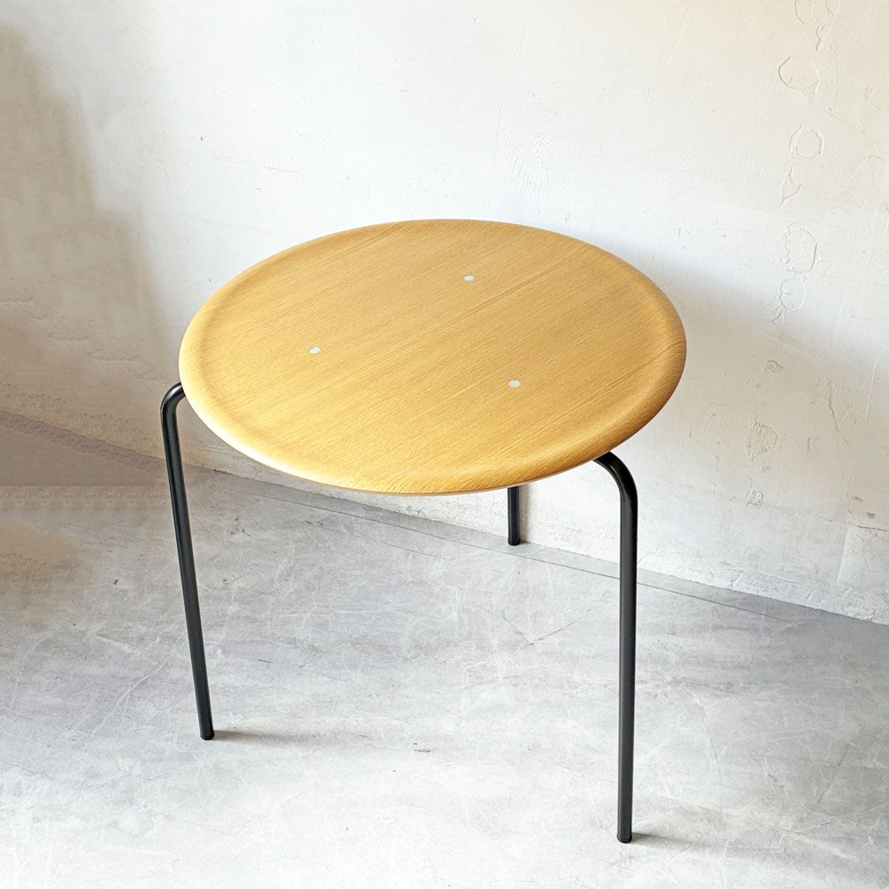 エンゲルブレヒト Engelbrechts ケヴィ KEVI 2010 ダイニングテーブル オーク材 プライウッド カフェテーブル 70cm 3本脚 ヨルゲン・ラスムッセン デンマーク 未使用品 ★
