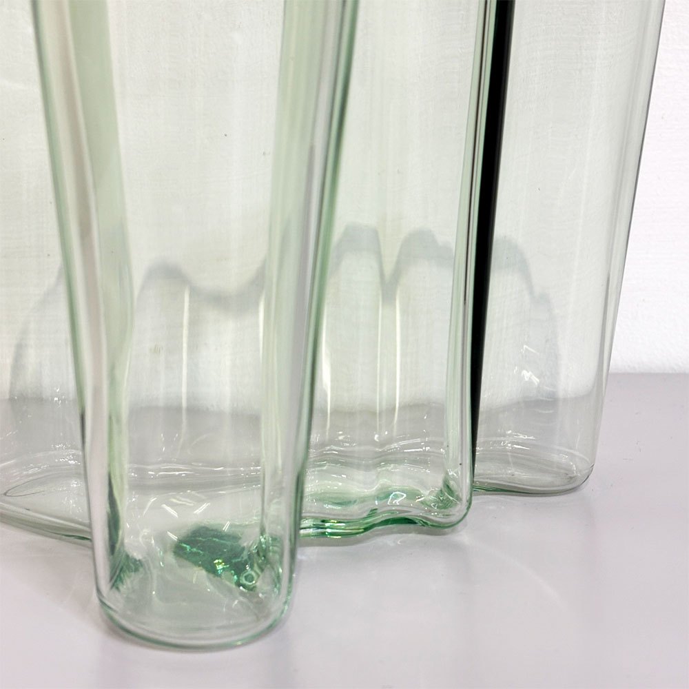 イッタラ iittala アルヴァ アアルト コレクション Alvar Aalto Collection ベース フラワーベース 花瓶 クリア1937  初期カラー H16cm フィンランド 北欧雑貨 箱付 ●