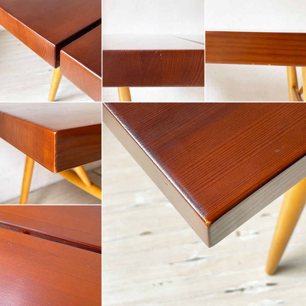 アルテック artek ピルッカテーブル Pirkka Table ダイニングテーブル 120cm イルマリ・タピオヴァーラ ブラウン×ハニー 廃番 希少 ★